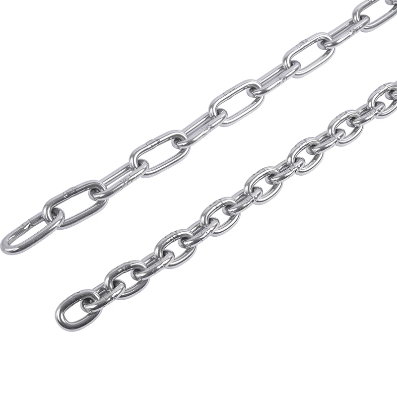 1 /2/ 5 Meter Chains Stainless Steel Chain Iron Chain Diameter 1.2mm-8mm Pet Dog Choker Collar Hammock Swing Anti-Theft