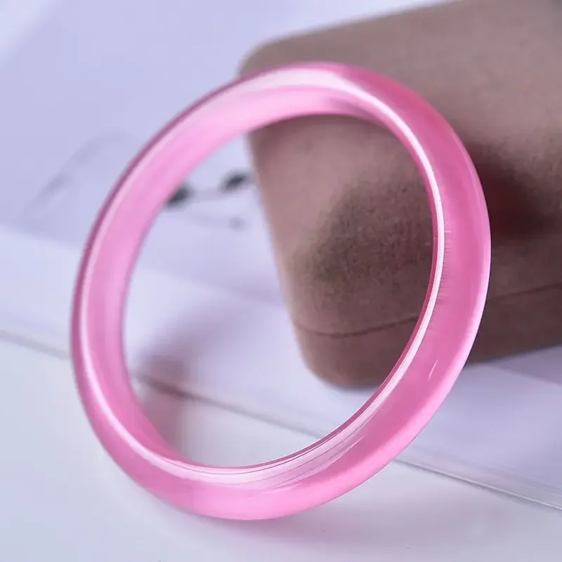 

Fine pink opal bracelet, fashion bracelet jewelry, female cat's eye effect for girlfriend