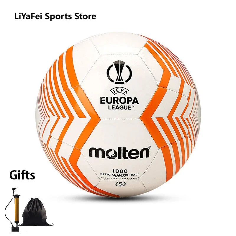 Original Molten Size 4/5 Football European League Match Futsal Soccer Balls for Youth Adults Standard Footballs Free Gifts