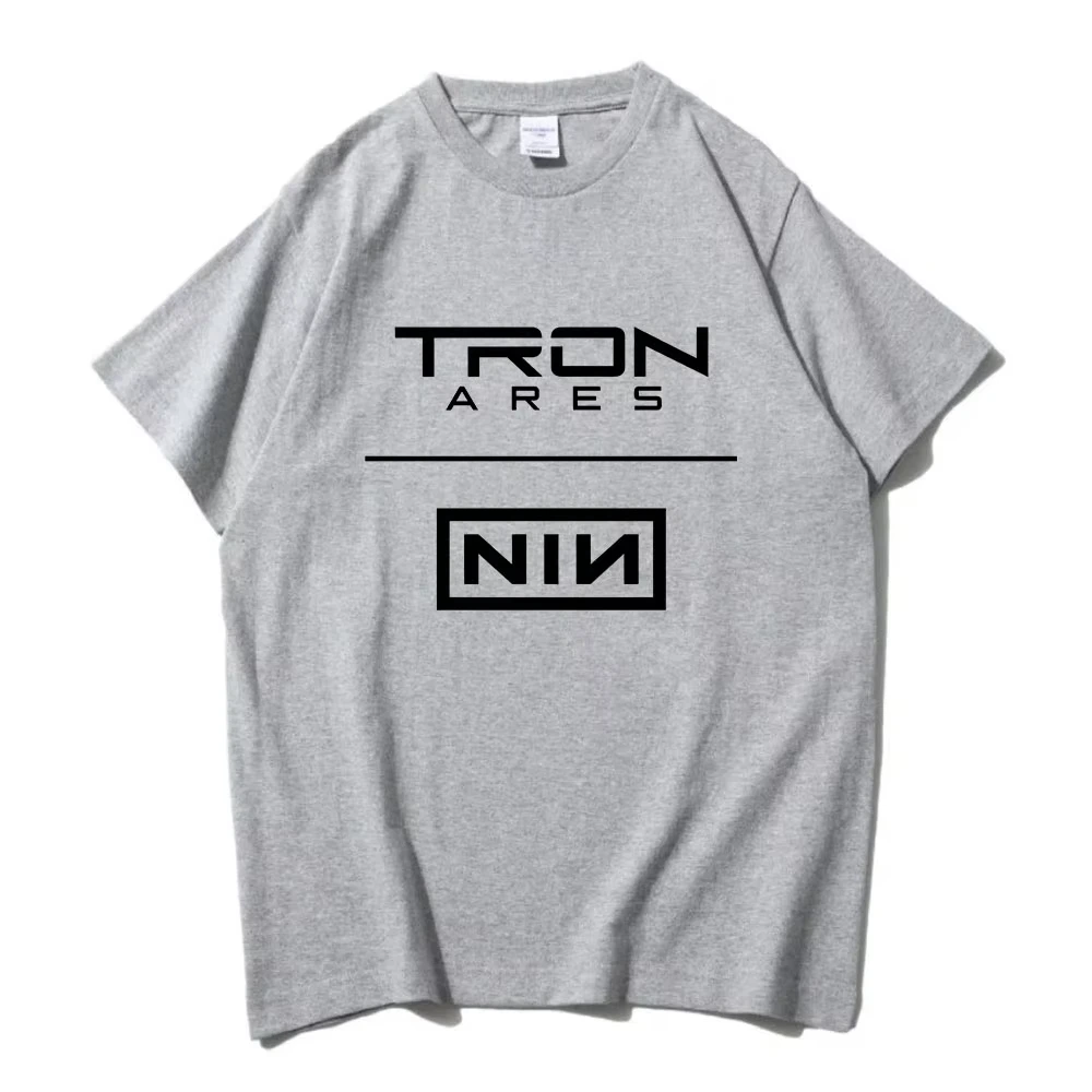 تسعة بوصة الأظافر تي شيرت روك باند ألبوم جديد الطباعة الرجال النساء تي شيرت القطن فضفاض عادية موضة تي شيرت الجرافيك طباعة تيز