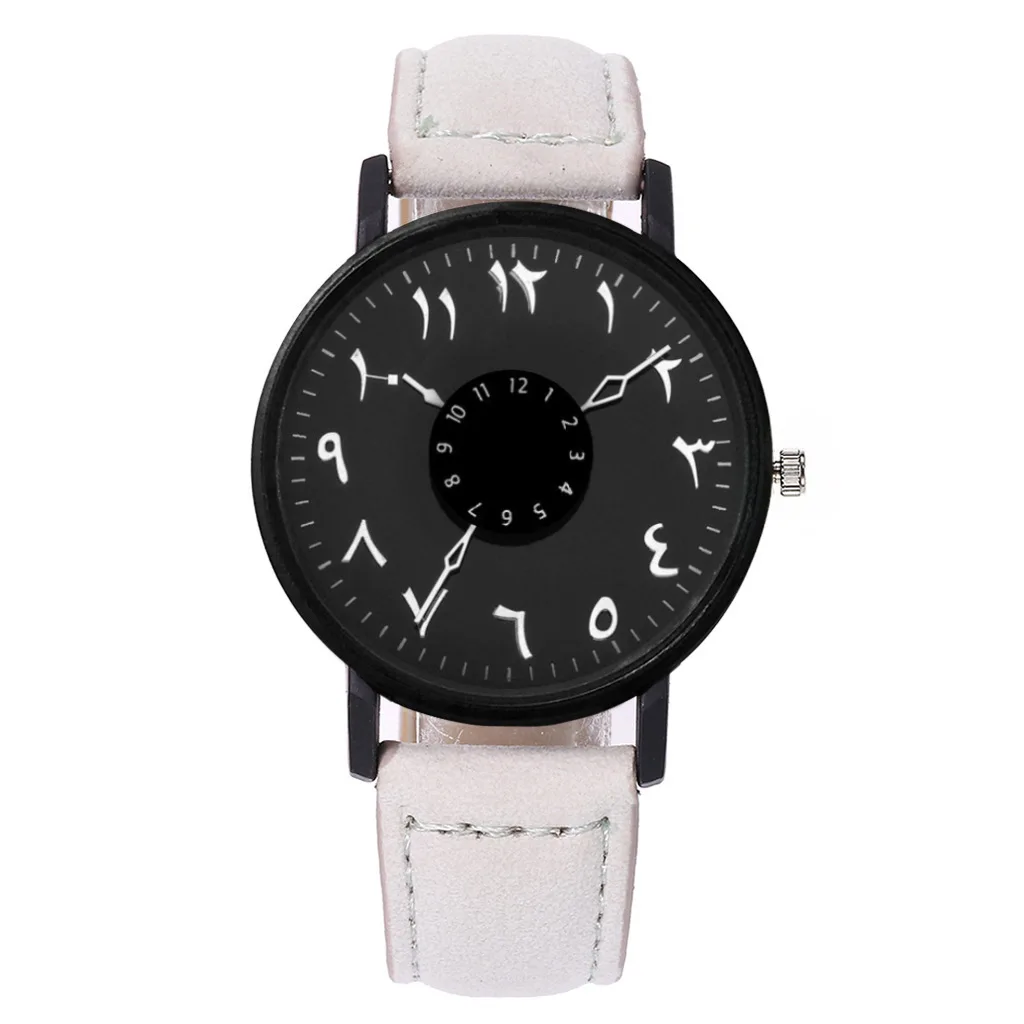 Casual Frosted Belt Small Delicate Women Arabic Numbers Watch Luxury Leather Fashion Creative Dial Simple Style Quartz Watches