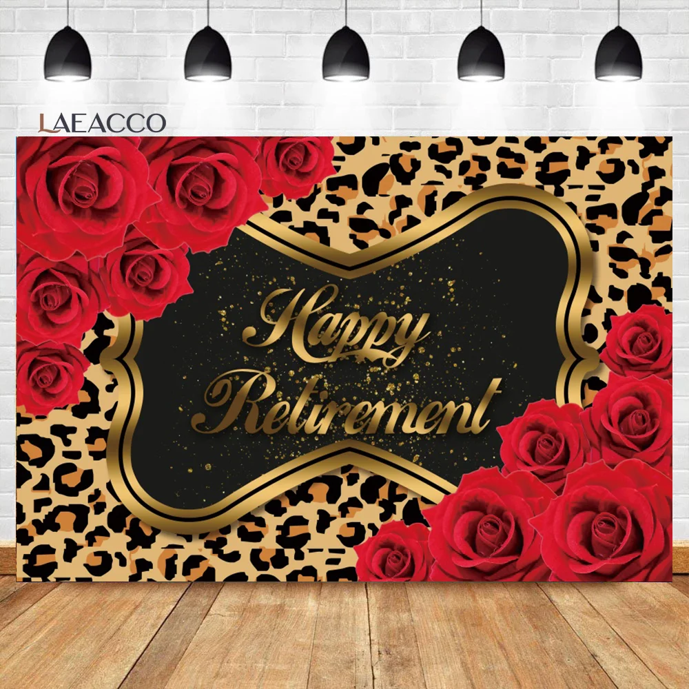 

Laeacco Black Gold Birthday Backdrop Glitter Bokeh Sequin Spots Red Rose Women Girls Portrait Customized Photography Background