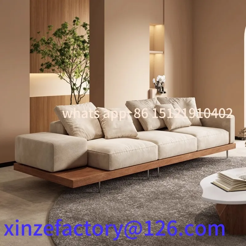 

Customizable Log Wind Japanese Solid Wood Sofa