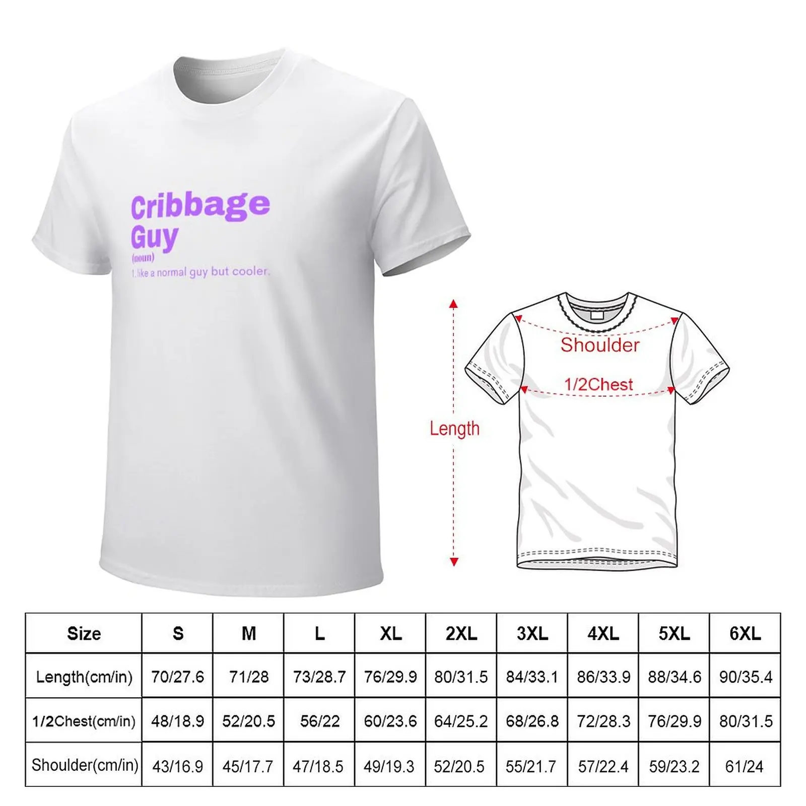 Cribbage Guy - Cribbage T-Shirt Short sleeve tee boys animal print new edition customizeds mens t shirt graphic