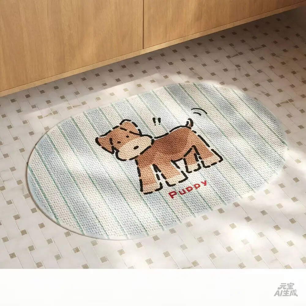 VIKAMA Cartoon Bathroom Rug Bathroom, Bedroom, Living Room, Water-Absorbing Partition, Cool Air, Entrance Foot Mat, Home Decor