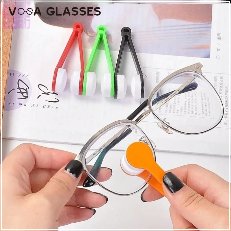 Glasses Cleaning Tools Mini Portable Multifunctional Glasses Cleaning Rub Two-side Glasses Brush Microfiber Spectacles Cleaner