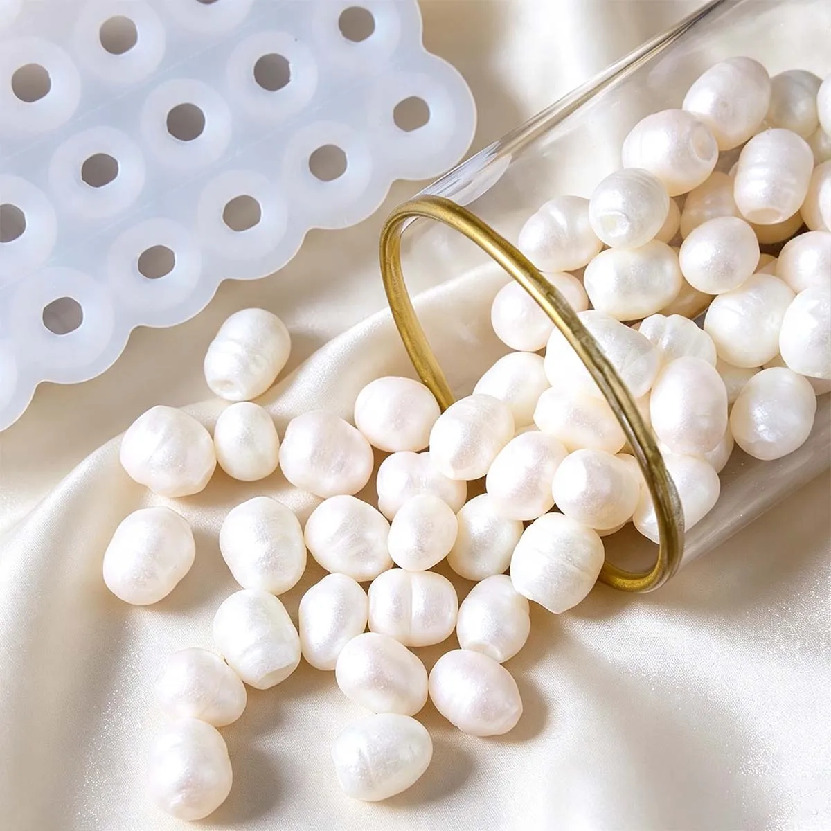 Ocean Pearl Bead Silicone Candle Mold DIY Handmade Aromatherapy Soap Plaster Resin Craft Casting Molds Home Decor Supplies