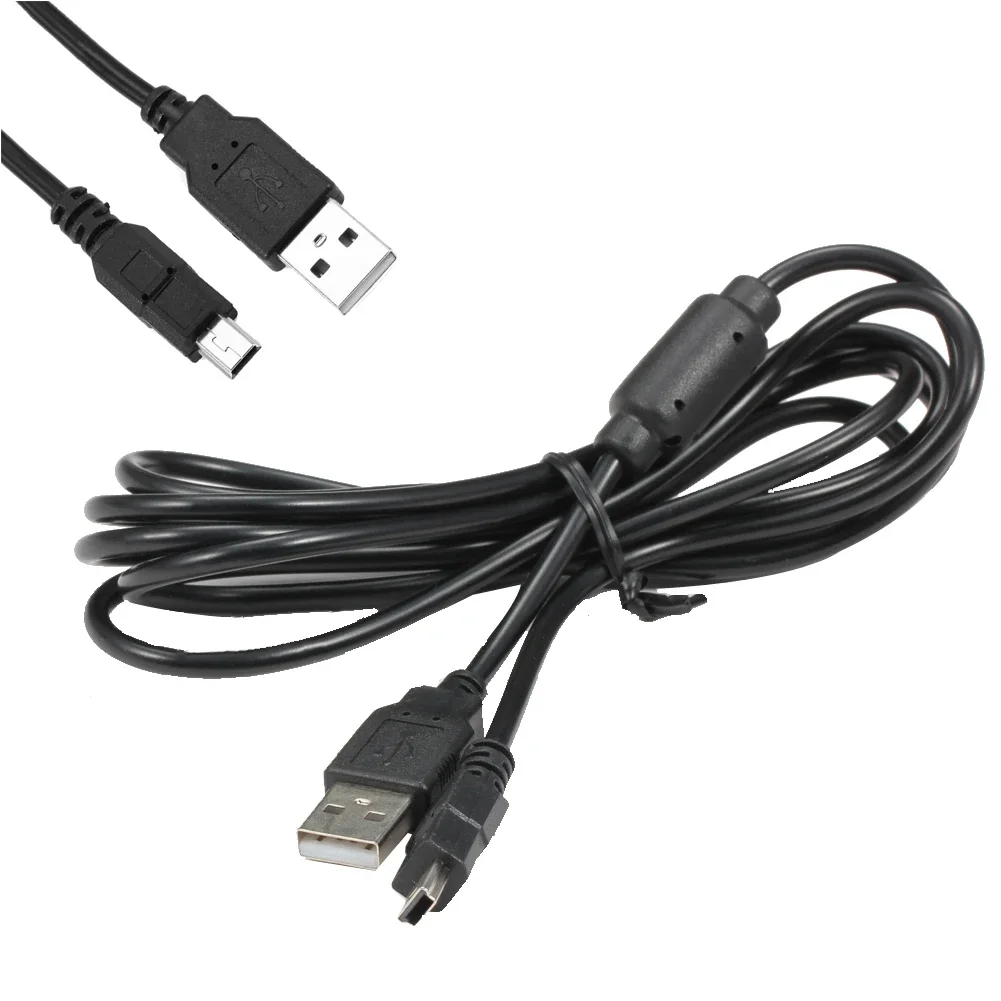 Cabo de Carga USB para Sony Playstation 3, Consola de Jogos Sem Fio, Cabo de Carregamento, 2m com Anel Magnético, Controlador PS3