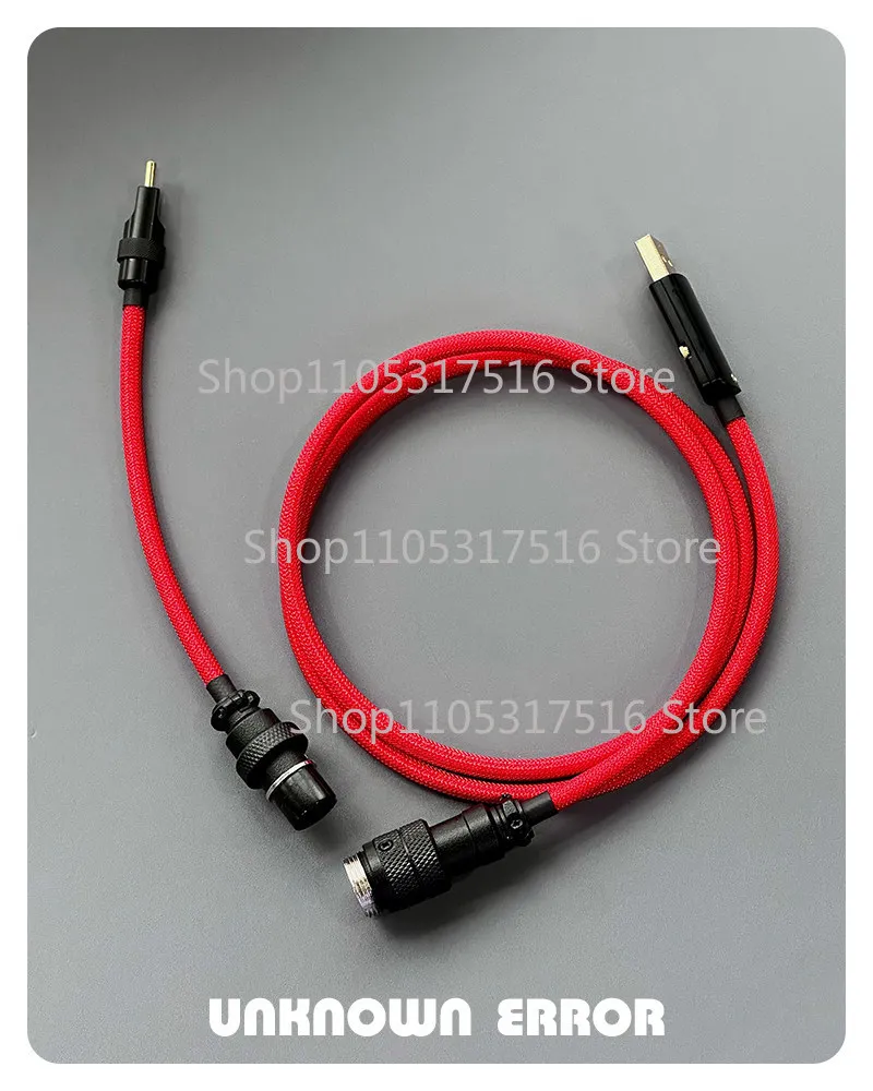 For Unknown error Customized mechanical keyboard data cable USB-Type-C basic straight braided aviation connector cable