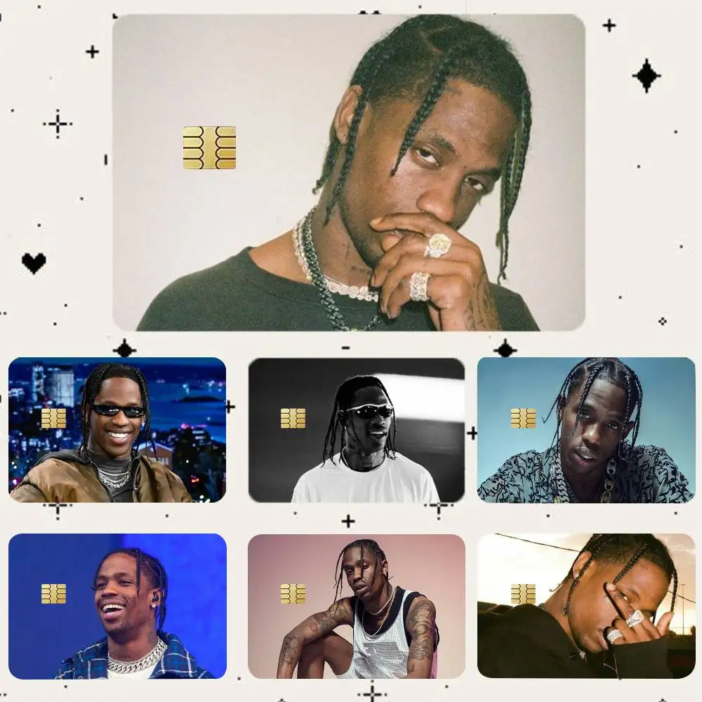 

T-Travis Scott HD Waterproof Card Skins Protective Stickers for Credit Bank Game Cards