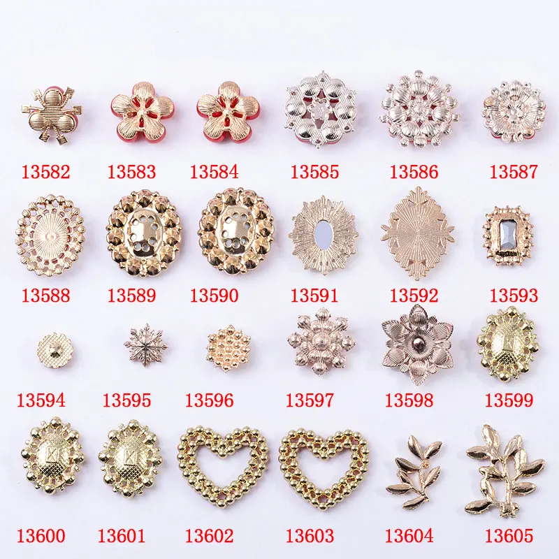 5 Pcs Red Flower Plate Dripping Oil Round Pearl Jewelry Alloy Pendant DIY Necklace Accessories Earring Bracelet Handmade Button