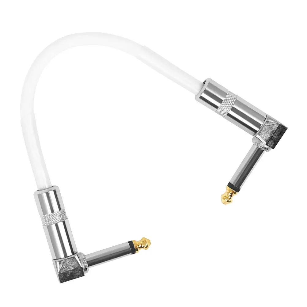 6.35mm Electric Guitar Pedal Cable Patch Cord for Effects Boards Compact Lightweight PVC Metal Build Clear Signal Transmission
