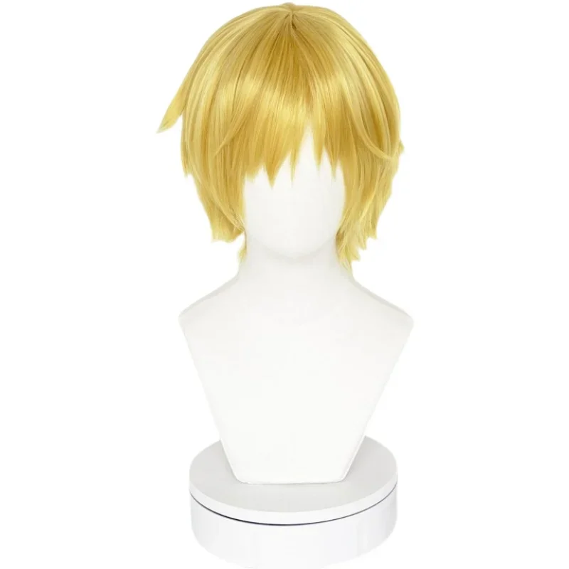 Comic Mens Japan Great navigator Sanji cosplay wig role play golden short hair costumes