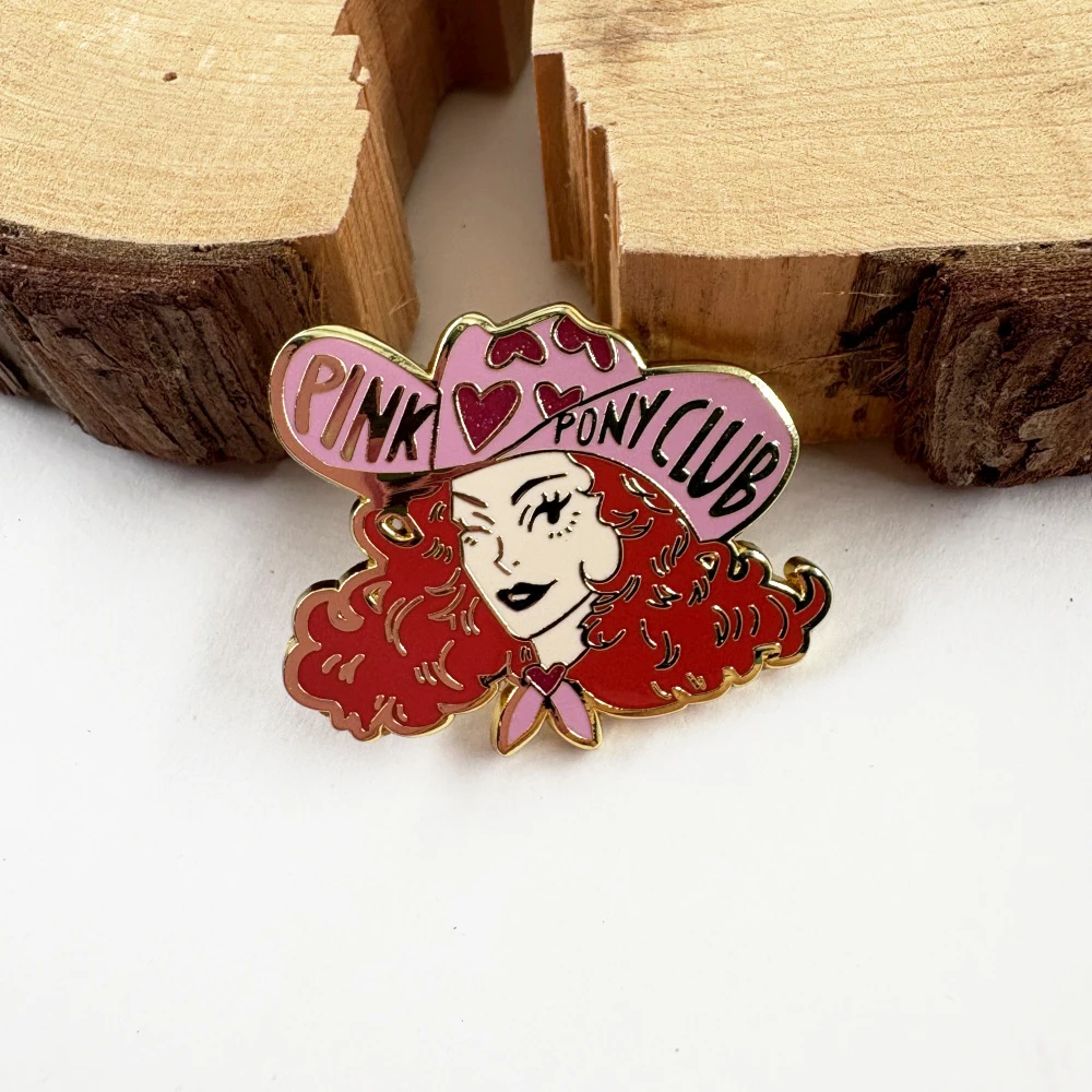 Pink Pony Club Chappell Roan Cowgirl Enamel Pin Music Badge Creative Jewelry Fans Collection Lapel Brooch Souvenirs accessories - view 5