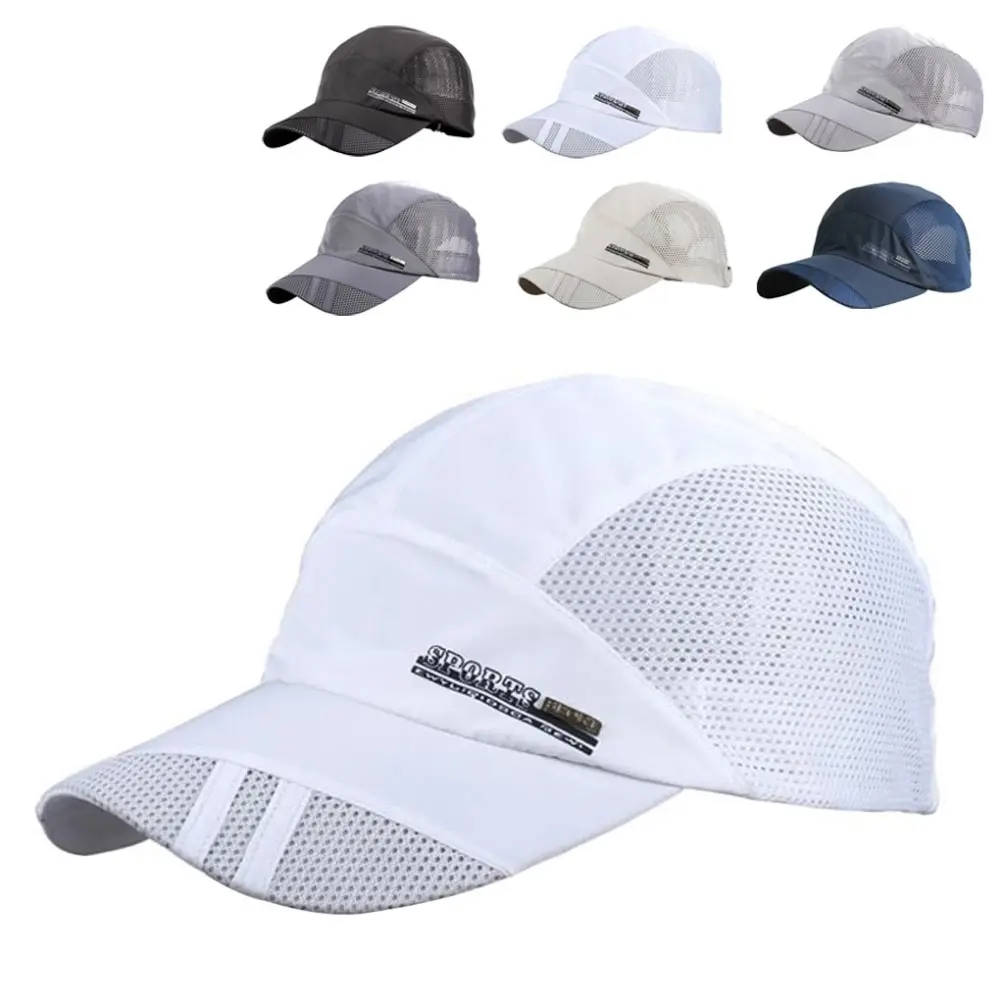 Fashion Mens Summer Outdoor Sport Baseball Hat Running Visor Cap Hot Popular New Cool Quick Dry Mesh Cap 6 Colors Golf Cap