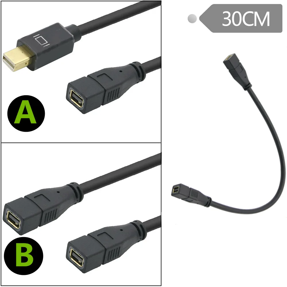 

miniDP is suitable for Apple Computer Mini DP mother-to-mother test extension cable Mini DisplayPort