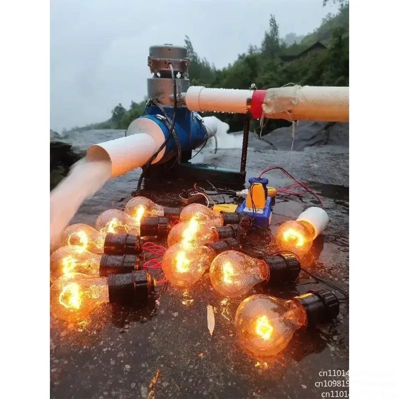 Generator 1000W 220V 50 Hz Aluminum Alloy  Turbine Hydroelectric Generator Household  Miniature Inclined Water Force Generator