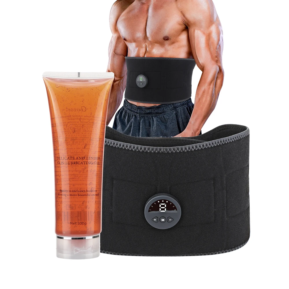 

EMSMuscle Stimulator Massage Belt Electric Abdominal Trainer Beauty Lost Weight Fitness Equipment With Slimming Gel Body Shaping