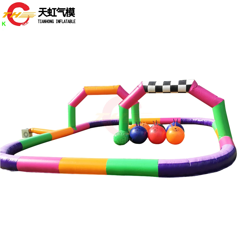 Bâche gonflable commerciale en PVC 8x6m, piste de course Didi, aire de jeux gonflable à rebond, à vendre