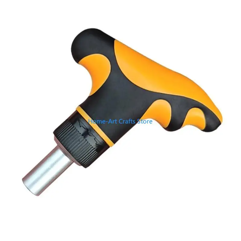 Y3NA Manual T Type Ratchet Screwdriver Quick Bolt Driver 1/4inch Ratchet Bit Handle Adjustable Hand Tool For Electrician