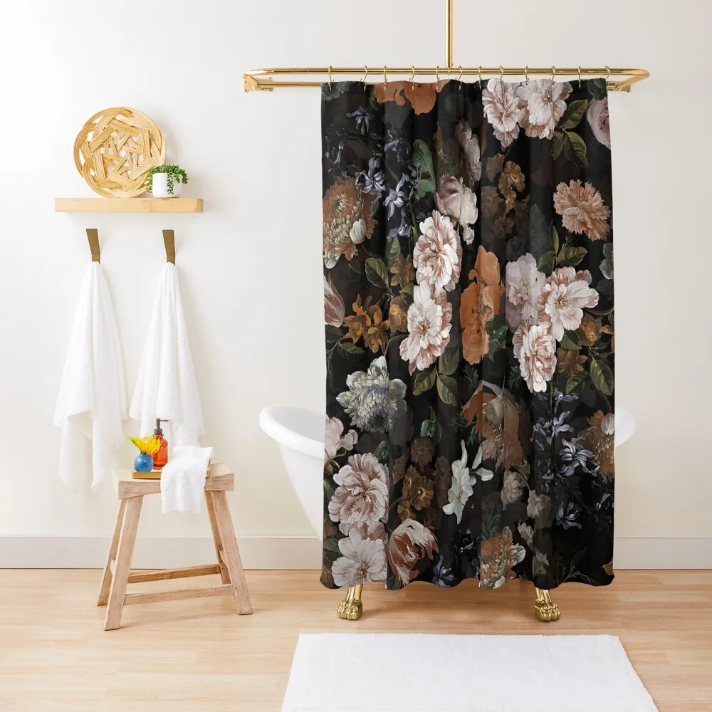 

Antique Botanical Night Flower Garden Shower Curtain Anime Bathroom Bathroom And Shower Products Curtain