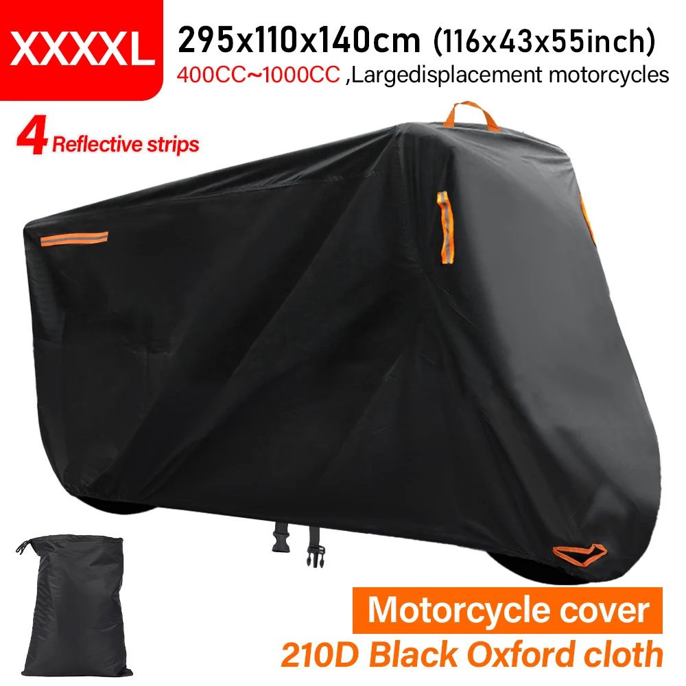 

All Season Protective Universal Motorcycle Cover Waterproof Outdoor Protection Against DustDebris Rain Weather 210D Oxford Cloth