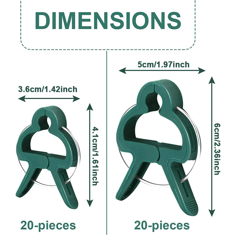 20Pcs Plant Fixed Clips Reusable Garden Greenhouse Bracket for Fixed Plants Vine Flower Seedling Tomatoes Garden Supplies