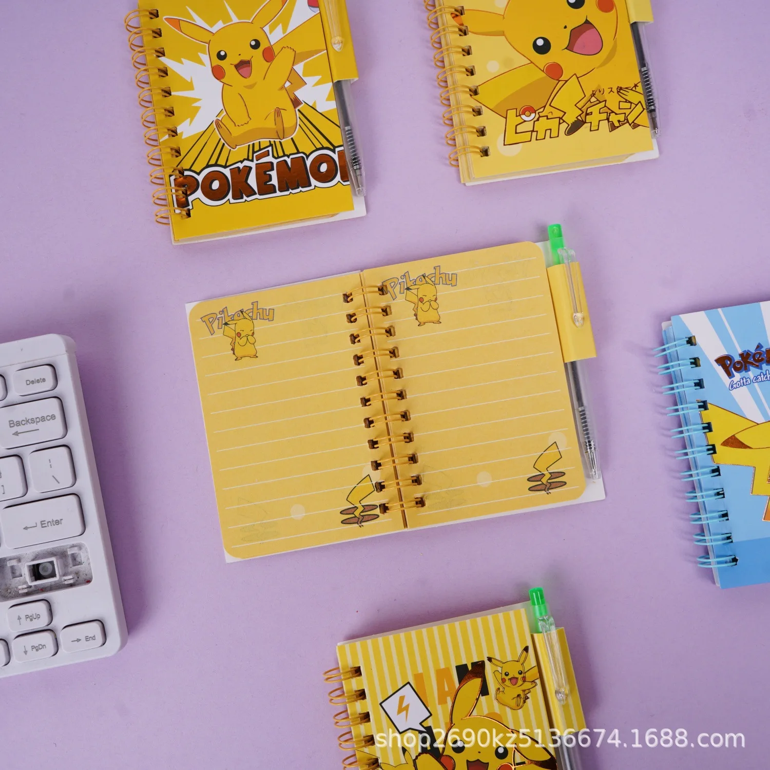 Pokémon small notebook with pen, portable journal, cute, school supplies, back-to-school gift, gift for friends, fun gift view 5