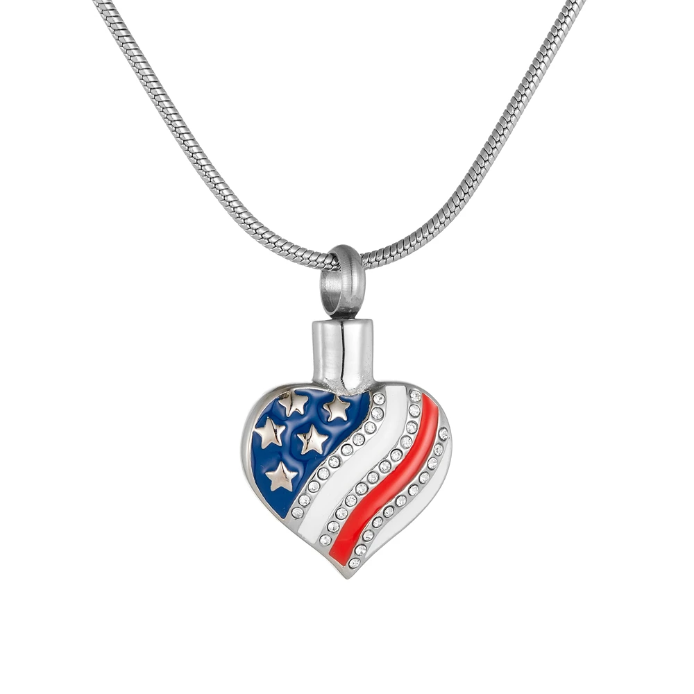 Cremation Necklace - Stainless Steel Ashes Pendant for Human Ash, Memorial Urn Jewelry Keepsake