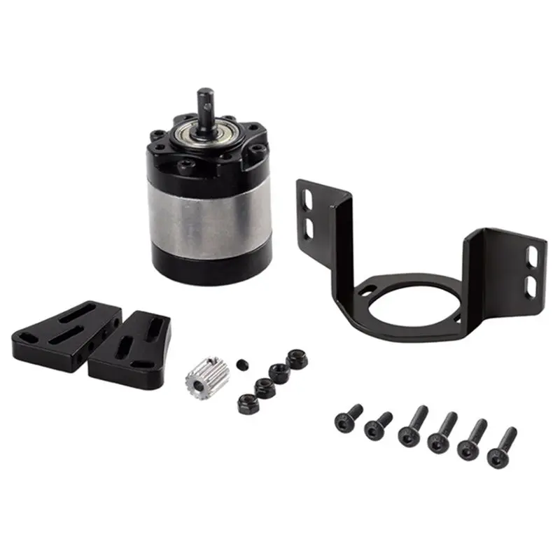 External Carbon Brush 540 Brushed Motor 80T With 1:5 Reduction Gearbox For 1/14 Trailer 1/10 RC Car Crawler SCX10 TRX4 Parts