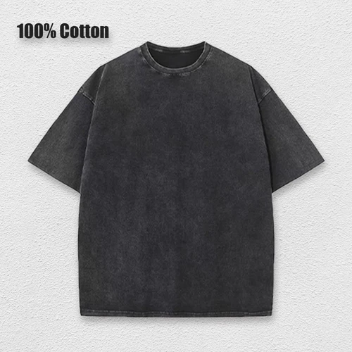 Imagen 2 del producto 2025 camisetas Vintage lavadas calle Hip Hop Retro Punk camiseta mujer Harajuku Casual algodón manga corta lavado ácido camisetas top