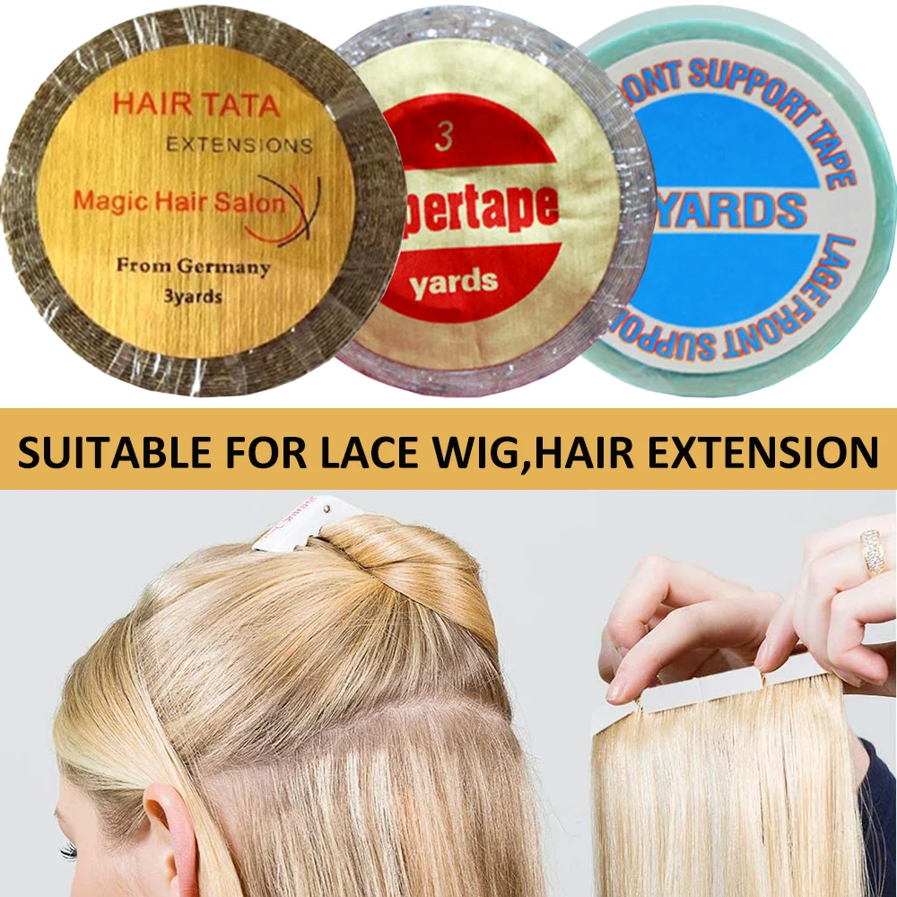 1/10Pcs Lace Wigs Tape Waterproof Double Sided Salon Hair Extension Adhesive Tape Professional Replacement for Toupee Frontal