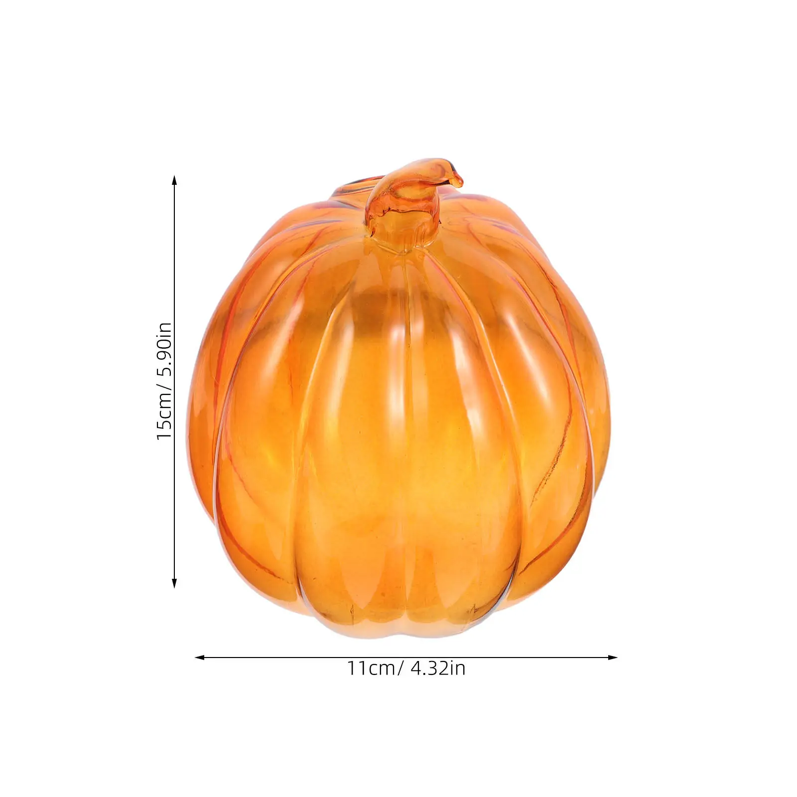Clear Glass Pumpkin Vase Small Flower Bottle for Desktop Bookshelf Dried Flowers Hydroponic Plants Home Decor