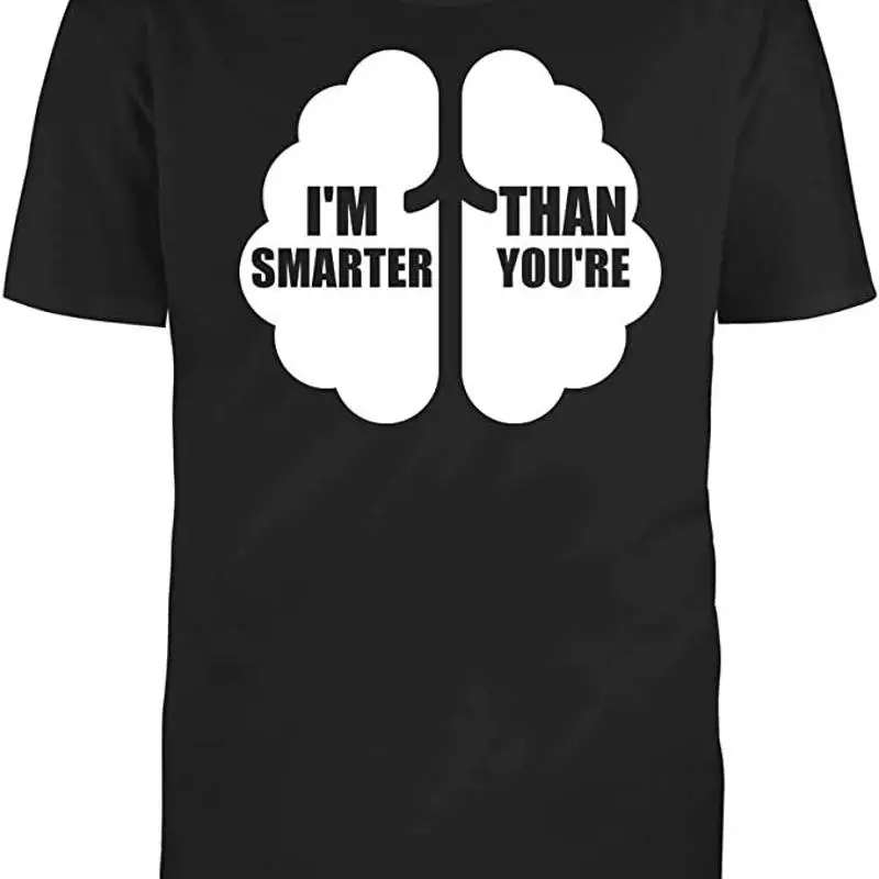 

Черная хлопковая футболка с короткими рукавами «I'm Smarter Than You're», забавная саркастическая футболка