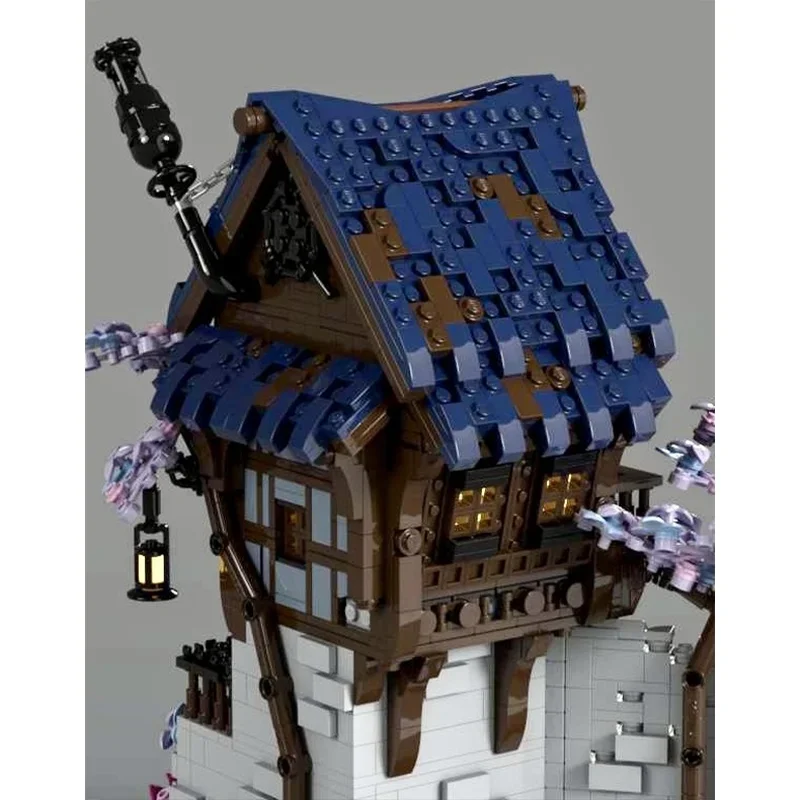 Gobricks MOC Smid Forge Huis Bouwstenen Model Middeleeuwse Fantasie Display Architectuur Bricks Montage Speelgoed Kinderen Geschenken