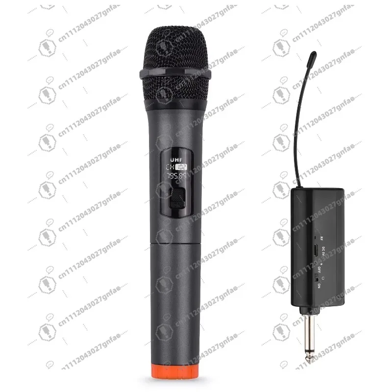 Portable Wireless 6.35mm Plug Handheld UHF Dynamic Microphone with Home Karaoke System Metal Condenser Microphone Mini Receiver
