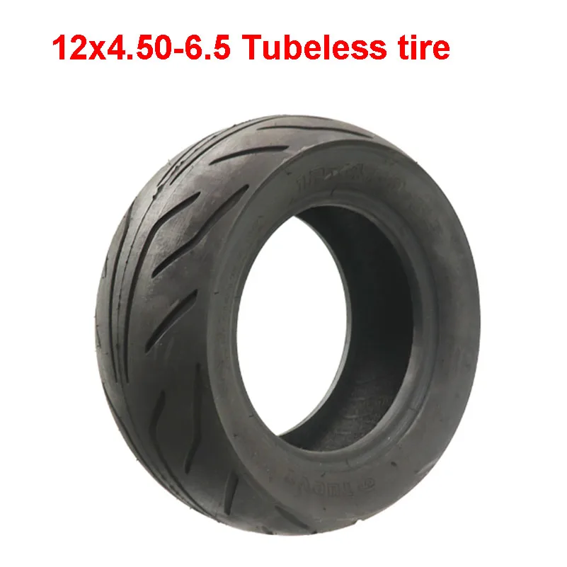 12x4.50-6.5 Tyre TUOVT Tubeless Wear-resistant Wide Tire for Electric Scooter Pneumatic Wheel Accessories