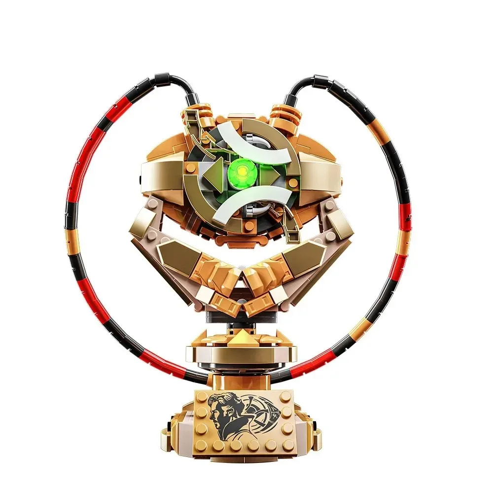 New 2026 Superheroes Iron Man Nuclear Reactor Building Blocks Time Gem Doctor Strange Bricks Black Panther Necklace Toys Gifts view 3