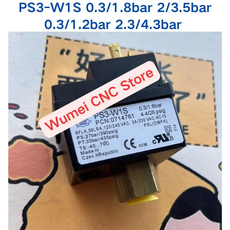 New Original Pressure switch PS3-W1S 0.3/1.8 2/3.5 0.3/1.2 2.3/4.3bar Brand new bulk without separate outer packaging box