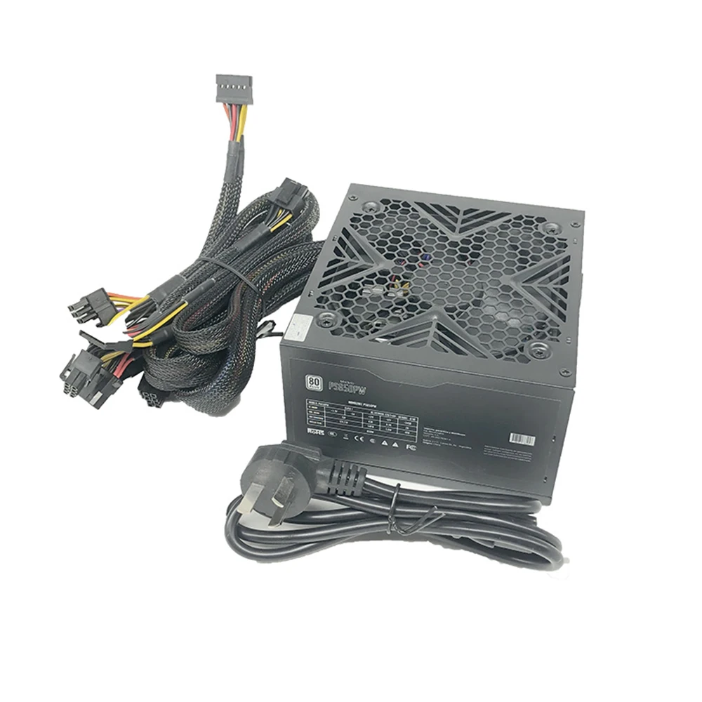 Desktop Computer Power Supply PS650Pw 600W 110V-230v Black Silent