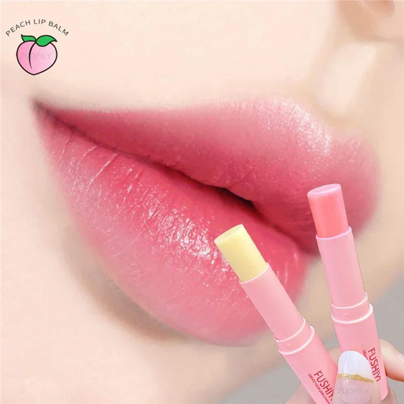 Colorless Vitality Color Lip Balm Change Lipstick Peach Girl Moisturizing Long Lasting Lip Gloss Makeup Care Repair Lip Mask