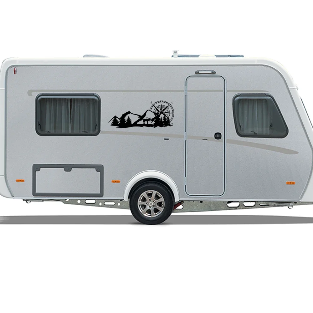 ملصقات رسومات بوصلة جبلية عالمية ، سيارة ، منزل متنقل ، صندوق حصان ، قافلة ، RV ، العربة ، الشاحنة ، ديكور الجسم ، السيارات ، شارات الفينيل