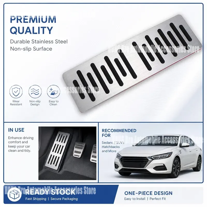 For Volkswagen Passat Golf 6 Sagitar Aluminum Alloy Accelerator Pedal 2006-2018 Auto Foot Rest Throttle Pad Car Interior