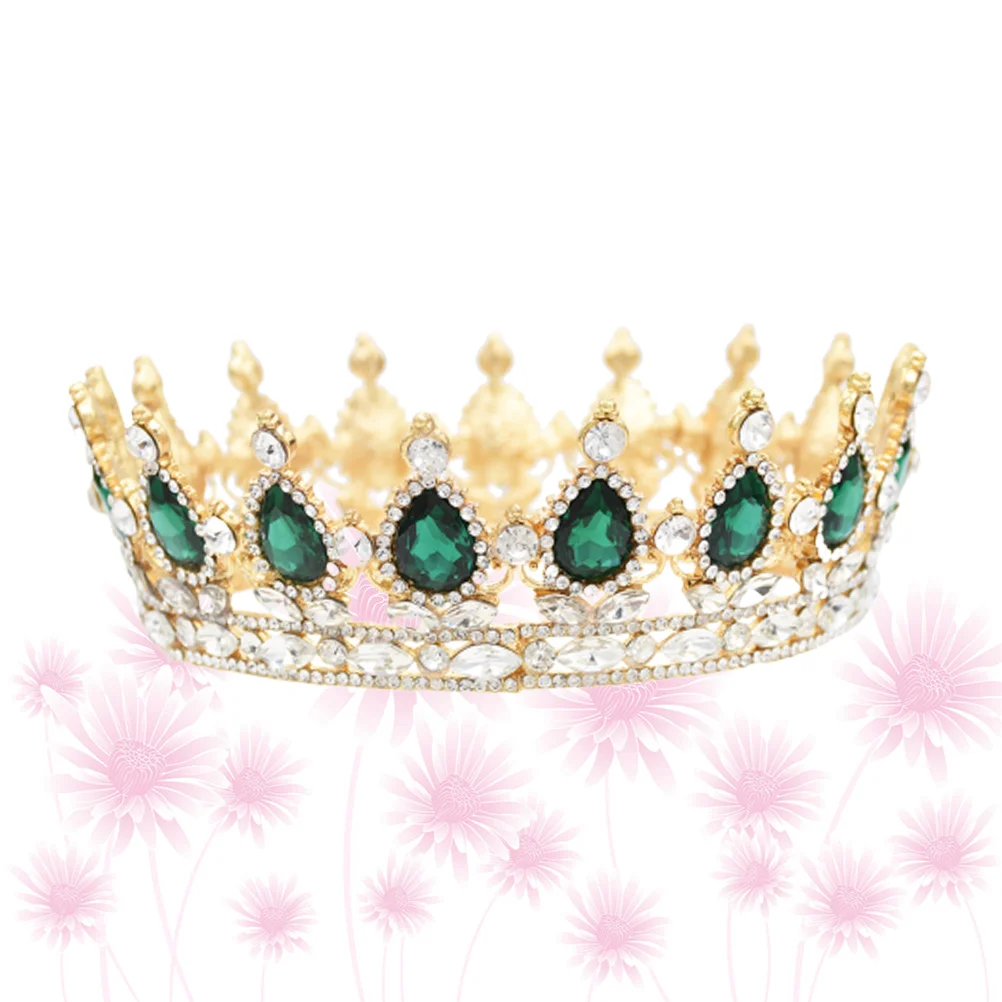 

Bridal Hair Accessories for Women Woman Crown Vintage Decorative Rhinestone Shining Miss Alloy