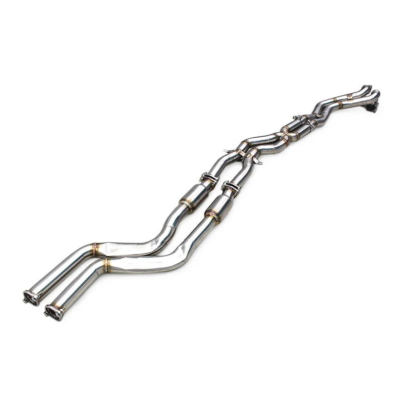 YD Middle Exhaust Pipe For BMW M3 E46 L6 3.2L 2000-2006 X-pipe Exhaust System With Resonator Equal Length Mid Pipe System