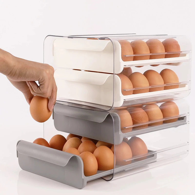 Drawer Type Egg Storage Box Refrigerator Fresh Keeping Egg Finishing Artifact Kitchen Thickened Large Capacity