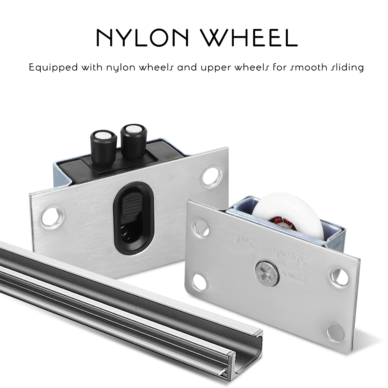 

6pcs Stainless Sliding Door Wheel Door Accessories Durable Smooth Cabinet Roller Wardrobe Barn Gate Window Accessories