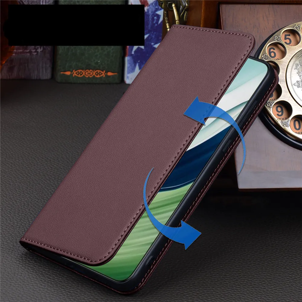 Genuine Cowhide Leather Flip Case For Huawei Pura 70 Ultra Pura 70 Pro Retro Business Cover