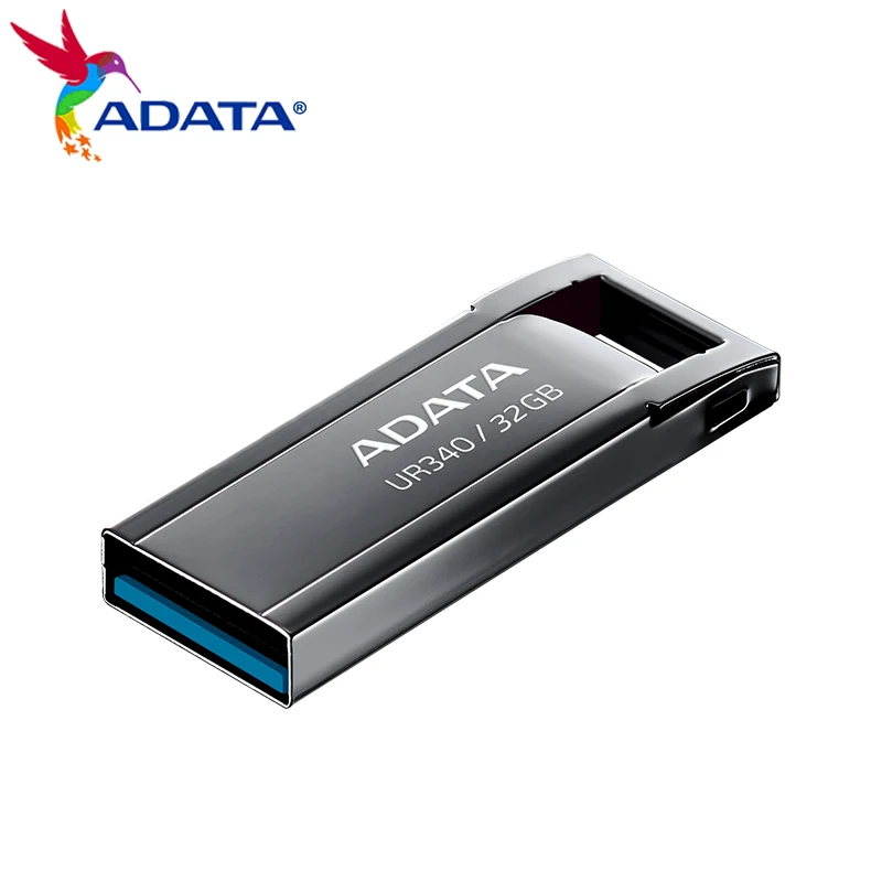 محرك أقراص فلاش USB من ADATA-Royal للكمبيوتر ، محرك أقراص محمول بقلم مضاد للمياه ، قرص معدني U ، أصلي ، UR340 ، 32GB ، 64GB ، 128GB ، USB 3.2 ، Gen 1