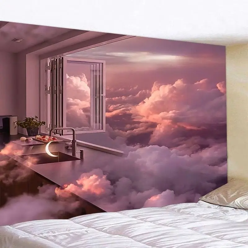 VIKAMA High altitude Cloud Sea Tapestry Wall Decoration Living Room Background Wall Room Decoration Home Decoration